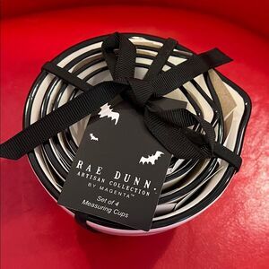 Rae Dunn Black and White Witch’s Broom Measuring Cups
